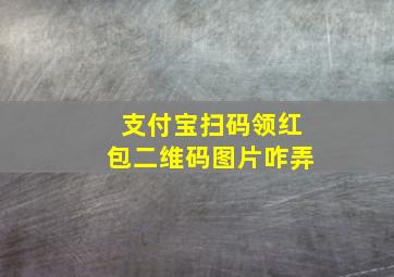 支付宝扫码领红包二维码图片咋弄