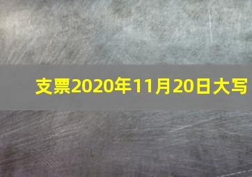 支票2020年11月20日大写