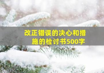 改正错误的决心和措施的检讨书500字