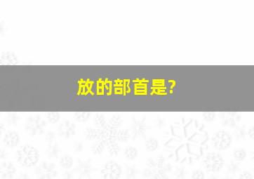 放的部首是?