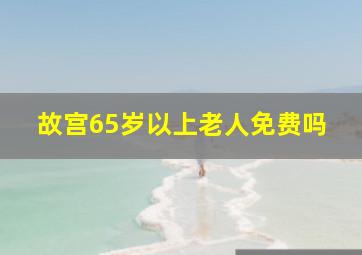 故宫65岁以上老人免费吗