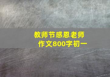 教师节感恩老师作文800字初一