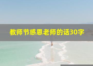 教师节感恩老师的话30字