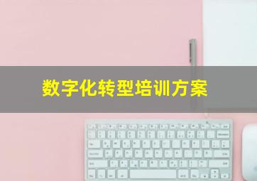 数字化转型培训方案