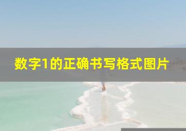 数字1的正确书写格式图片