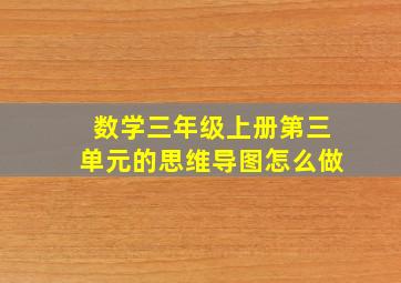 数学三年级上册第三单元的思维导图怎么做