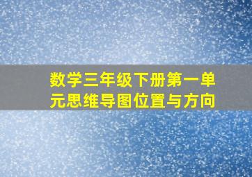 数学三年级下册第一单元思维导图位置与方向