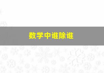 数学中谁除谁