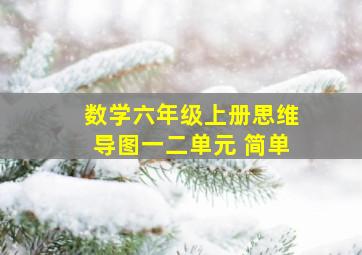 数学六年级上册思维导图一二单元 简单