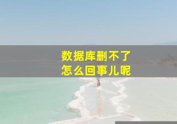 数据库删不了怎么回事儿呢