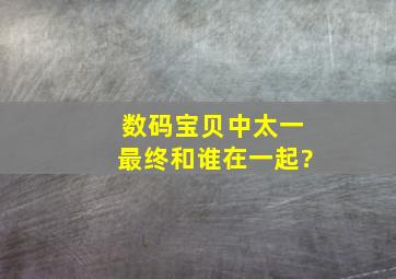 数码宝贝中太一最终和谁在一起?