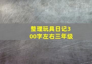 整理玩具日记300字左右三年级