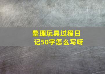 整理玩具过程日记50字怎么写呀