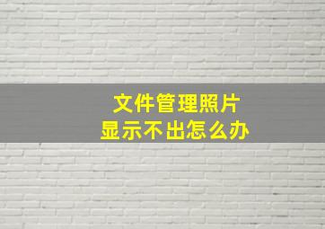 文件管理照片显示不出怎么办