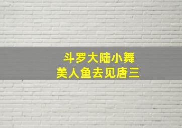 斗罗大陆小舞美人鱼去见唐三