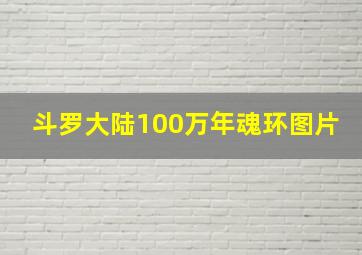 斗罗大陆100万年魂环图片