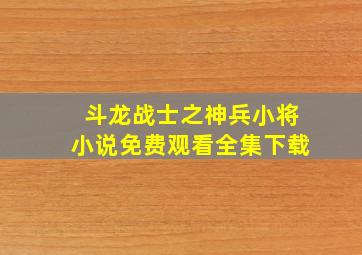 斗龙战士之神兵小将小说免费观看全集下载