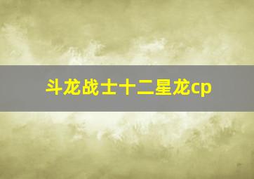 斗龙战士十二星龙cp