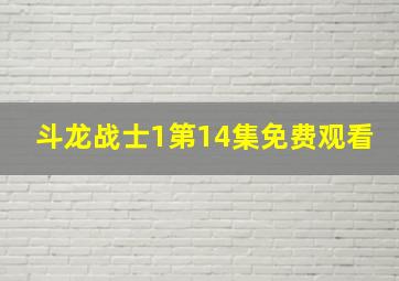 斗龙战士1第14集免费观看