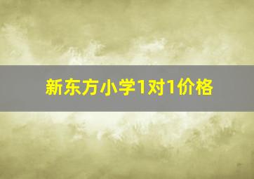 新东方小学1对1价格