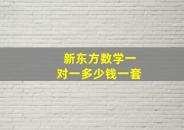 新东方数学一对一多少钱一套