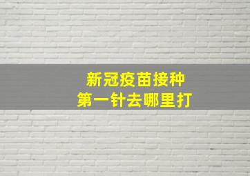 新冠疫苗接种第一针去哪里打