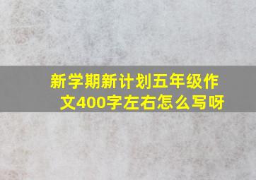 新学期新计划五年级作文400字左右怎么写呀