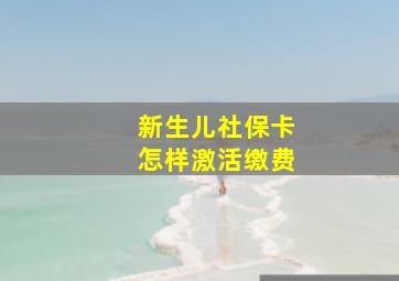 新生儿社保卡怎样激活缴费