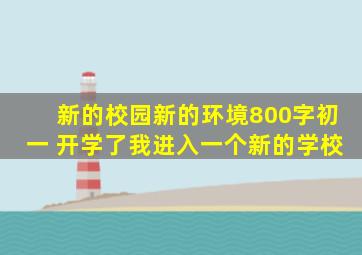 新的校园新的环境800字初一 开学了我进入一个新的学校