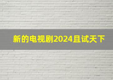 新的电视剧2024且试天下