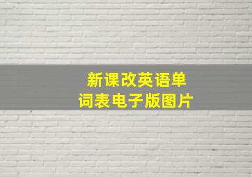 新课改英语单词表电子版图片