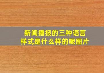 新闻播报的三种语言样式是什么样的呢图片