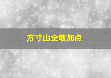 方寸山全敏加点