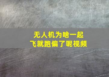 无人机为啥一起飞就跑偏了呢视频