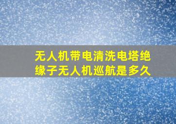 无人机带电清洗电塔绝缘子无人机巡航是多久