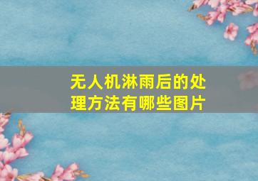 无人机淋雨后的处理方法有哪些图片