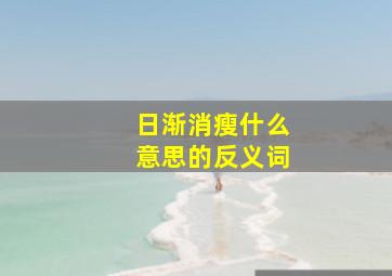 日渐消瘦什么意思的反义词