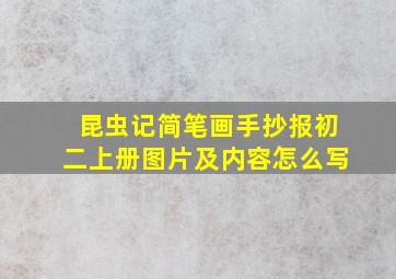 昆虫记简笔画手抄报初二上册图片及内容怎么写