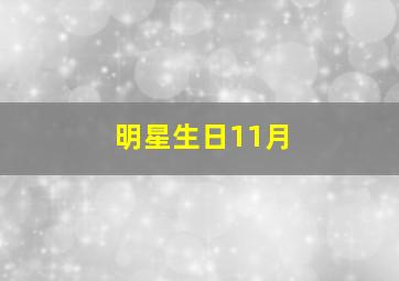 明星生日11月