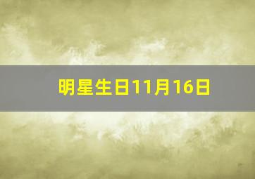 明星生日11月16日