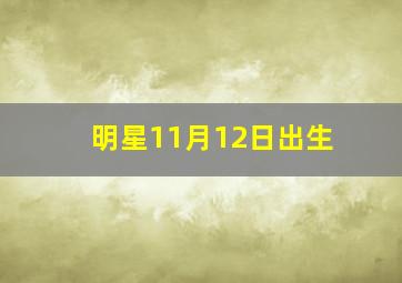 明星11月12日出生