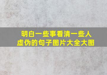 明白一些事看清一些人虚伪的句子图片大全大图