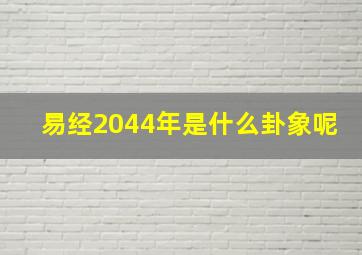 易经2044年是什么卦象呢