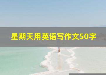 星期天用英语写作文50字