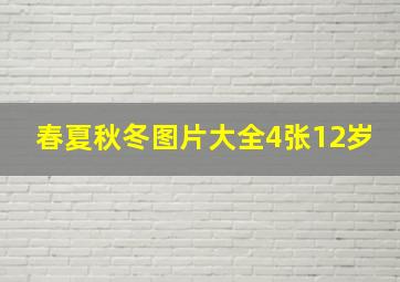 春夏秋冬图片大全4张12岁