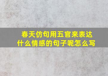 春天仿句用五官来表达什么情感的句子呢怎么写