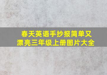 春天英语手抄报简单又漂亮三年级上册图片大全