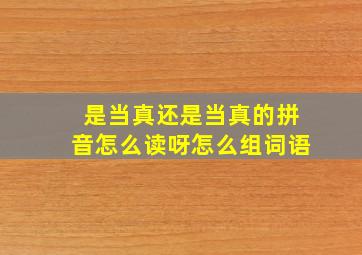 是当真还是当真的拼音怎么读呀怎么组词语