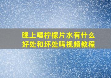 晚上喝柠檬片水有什么好处和坏处吗视频教程