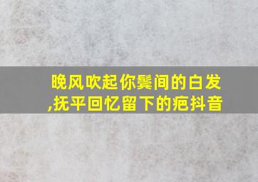 晚风吹起你鬓间的白发,抚平回忆留下的疤抖音